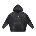 Vintage Washed Frayed Fleece Hoodie