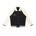 Contrast Raglan Sleeve Baseball Jacket